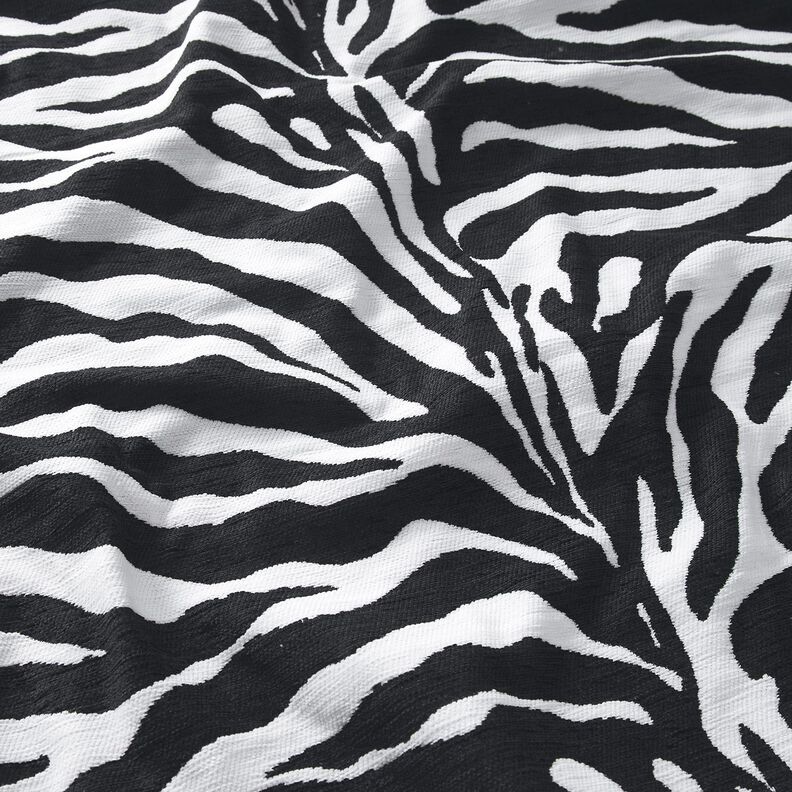 Polsterstoff Jacquard Zebra – weiss/schwarz,  image number 2