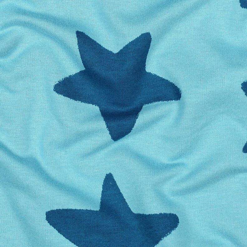 Kuschelsweat Sterne | Poppy Fabrics – brilliantblau/ozeanblau, image number 2