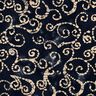 Baumwollstoff Batik-Kringel – schwarzblau/sand,  thumbnail number 1