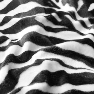 Tierfellimitat Zebra – schwarz/weiss, 