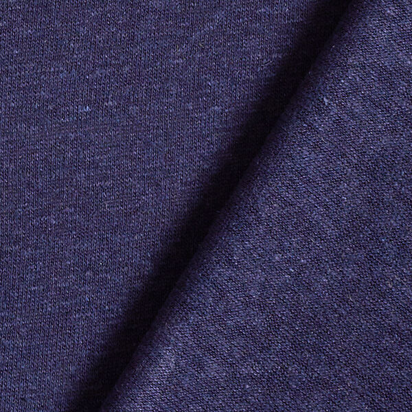 Viskose-Leinen-Mix Feinstrick – marineblau, image number 3