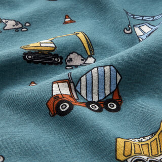 Alpenfleece Baustellenfahrzeuge – jeansblau, 