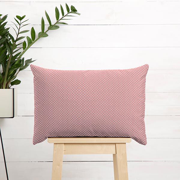 Baumwollstoff Cretonne kleines Kachelmotiv – terracotta | Reststück 50cm