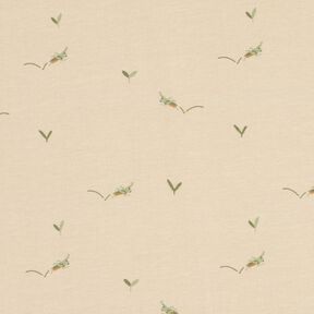 Baumwolljersey Grashüpfer – cashew, 