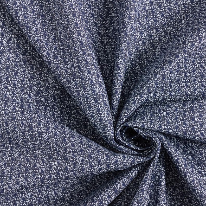 Baumwollstoff abstrakte Rauten – marineblau,  image number 3