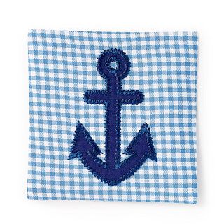 Applikation  Anker [ 6,3 x 6,3 cm ] | Prym – hellblau/marineblau, 