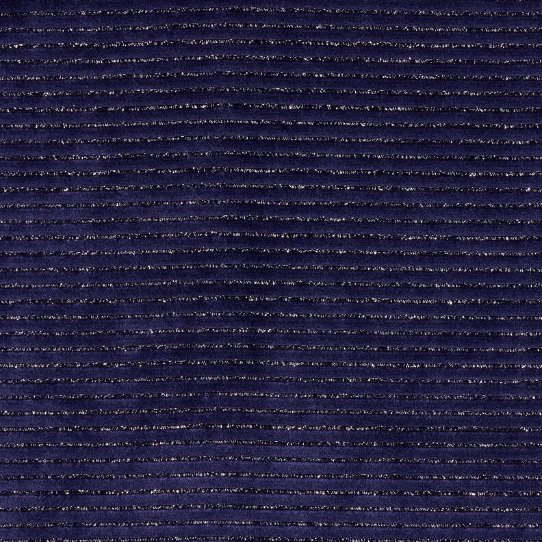 Nicki Stoff Glitzerstreifen – marineblau/silber metallic,  image number 1