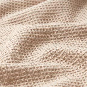Frotteestoff/Waffelpiqué Uni – helltaupe, 