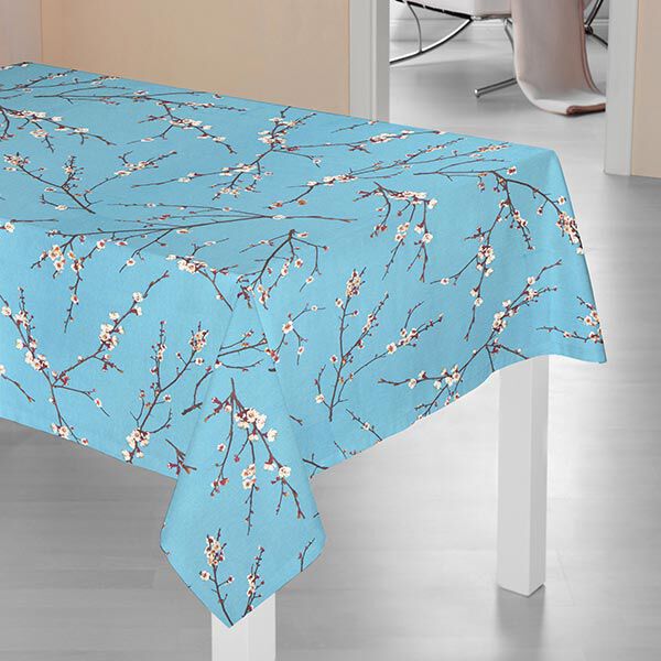 Dekostoff Ottoman Frühling – blau | Reststück 100cm