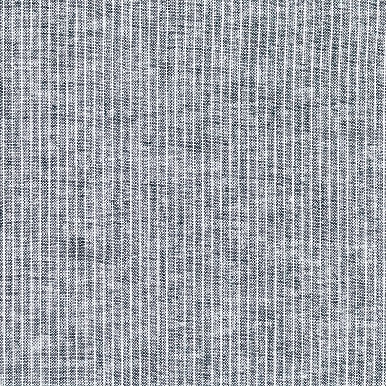 Leinen-Baumwoll-Mix schmale Streifen – nachtblau/weiss,  image number 1