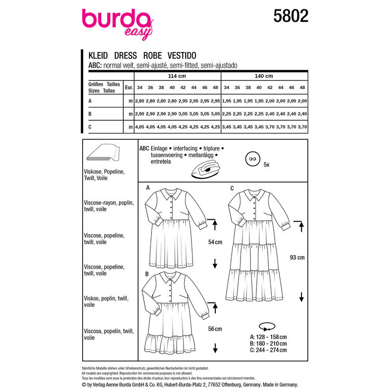 Kleid | Burda 5802 | 34-48,  image number 12