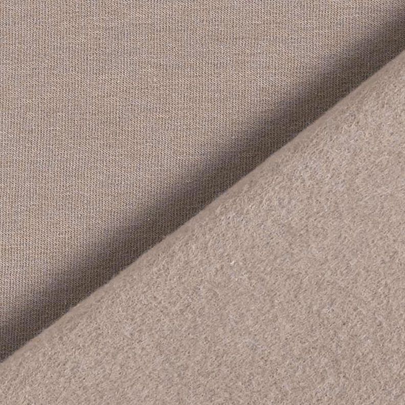 Leichter Baumwollsweat Uni – dunkeltaupe, image number 5