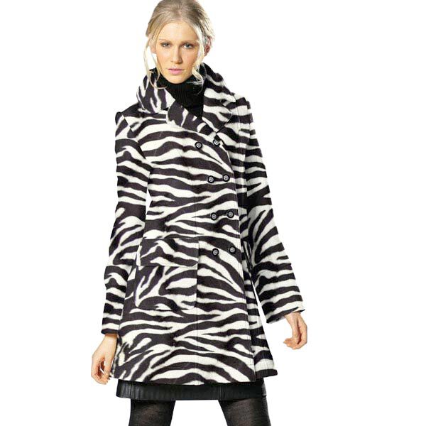 Tierfellimitat Zebra – schwarz/weiss | Reststück 100cm
