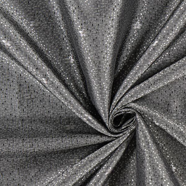Futterstoff Jacquard Blumen – grau, image number 2