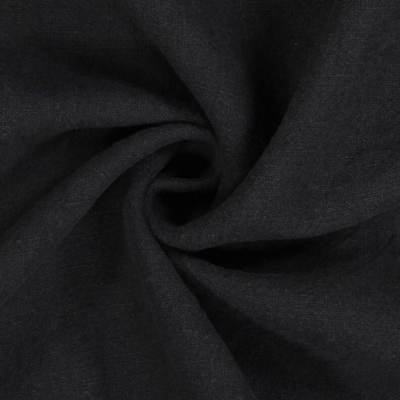Leinenstoff Ramie-Mix stonewashed, schwere Qualität – schwarz, image number 2