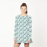 GOTS Baumwolljersey Ginko Digitaldruck – weiss/eukalyptus,  thumbnail number 5