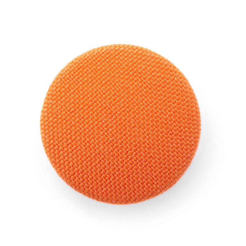 Bezogener Knopf, Classic Poly – orange,  image number 1