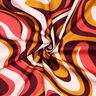 Baumwollsatin Retro-Wellen | Poppy Fabrics – bordeauxrot/currygelb,  thumbnail number 3
