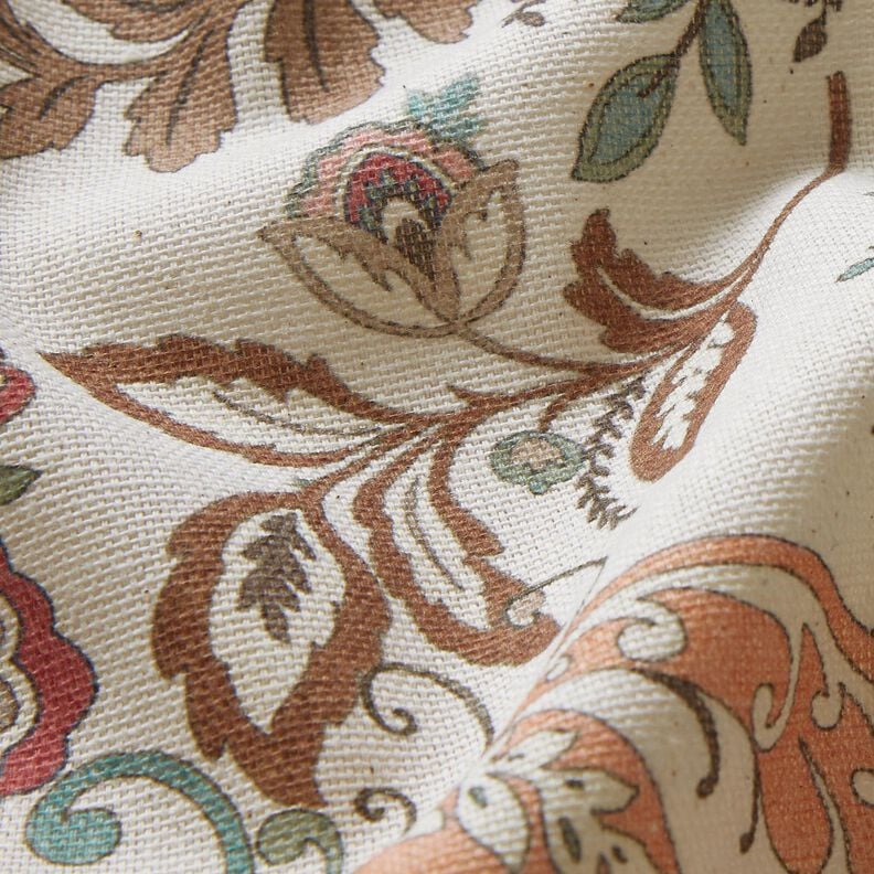 Halbpanama Paisley Blumen &ndash; natur/schilf,  image number 2