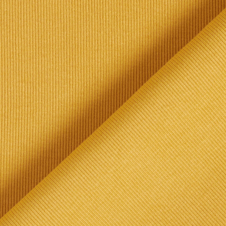 Feinripp Baumwolljersey – senf | Reststück 80cm,  image number 3