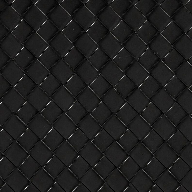 Kunstleder geflochten | Katia Fabrics – schwarz,  image number 1