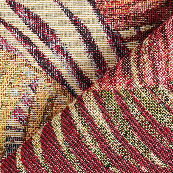 Dekostoff Gobelin Palmwedel – hellbeige/oliv