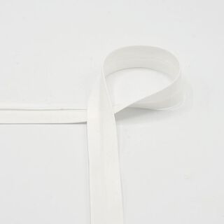 Baumwoll-Schrägband Popeline [20 mm] – wollweiss, 
