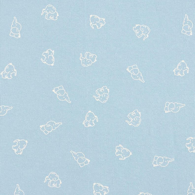Waffeljersey Baby Elefanten – silberblau, image number 1