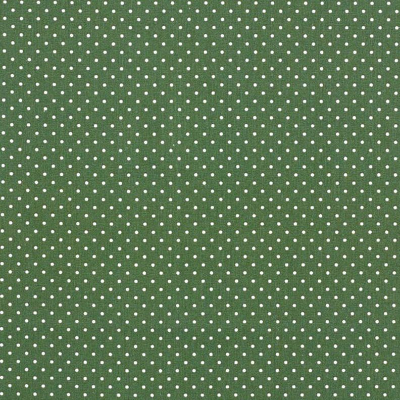 Baumwollpopeline kleine Punkte – dunkelgrün/weiss,  image number 1