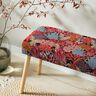 Dekostoff Jacquard Dschungelblätter – schwarz/karminrot,  thumbnail number 6