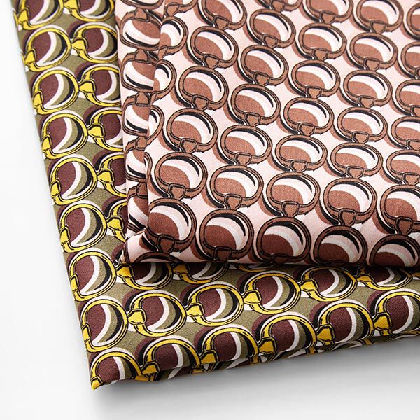 Baumwollsatin Stretch Verschlussringe – khaki, image number 5