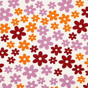 Kuschelsweat bunte Blumen | Poppy Fabrics – wollweiss, 