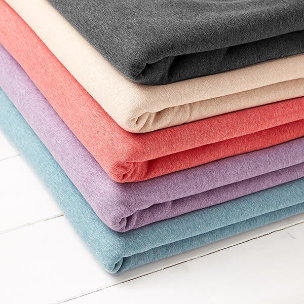 Sweatshirt Melange Hell – schiefergrau | Reststück 100cm