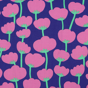 LENZING™ ECOVERO™ Viskosestoff Poppies | Nerida Hansen – marineblau/pink, 