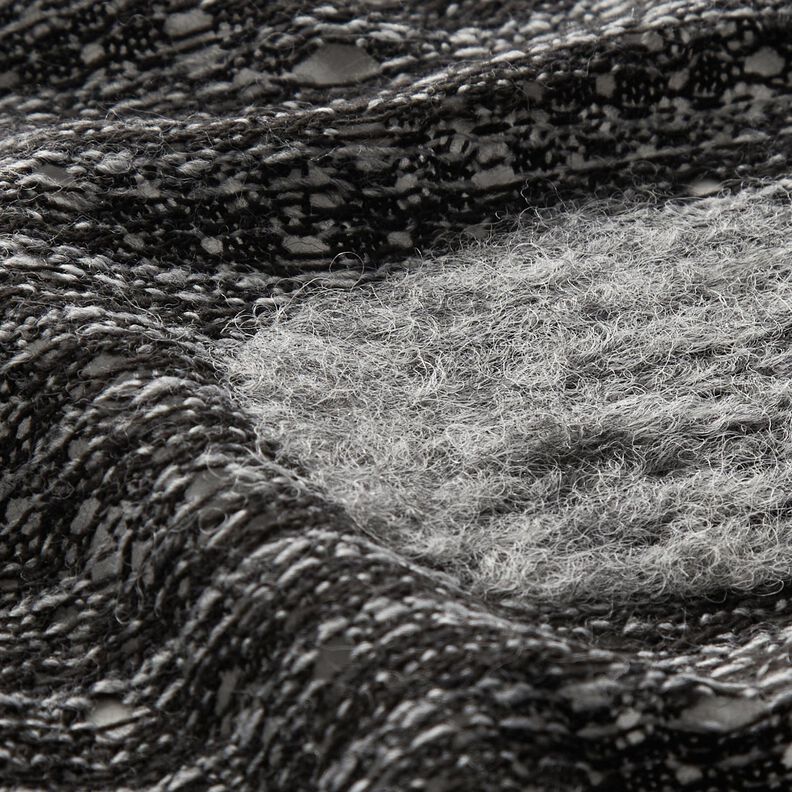Grobstrick Woll-Mix große Kreise – grau,  image number 3