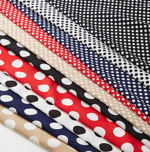 Kreppgewebe Polka Dots [2,5 cm] – beige,  image number 6
