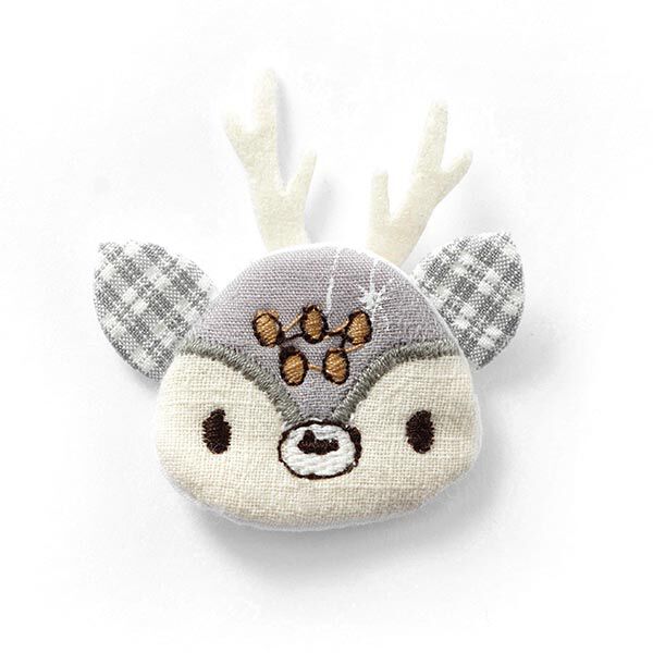 Applikation Reh – grau/beige