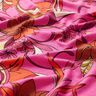Viskosejersey zarte Blumen – purpur/feuerrot,  thumbnail number 2