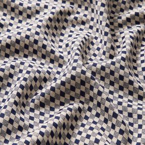 Romanit Jersey Mini-Rauten – hellbeige/marineblau, 