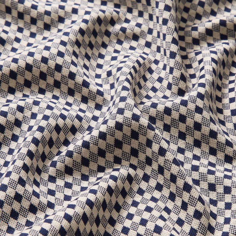 Romanit Jersey Mini-Rauten – hellbeige/marineblau,  image number 2