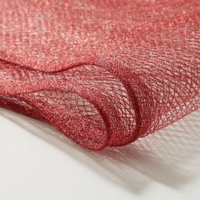 Tüll Metallic – karminrot, 