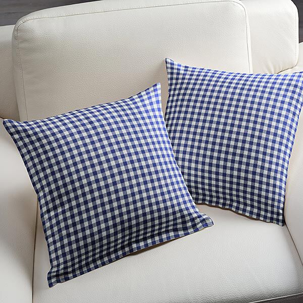 Baumwollstoff Vichy - 1 cm – königsblau | Reststück 80cm