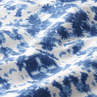 Dekostoff Canvas Batik – blau/weiss, 