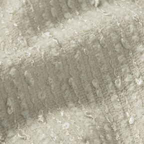 Effektstoff Bouclé Steifen & Pailletten – mandel, 
