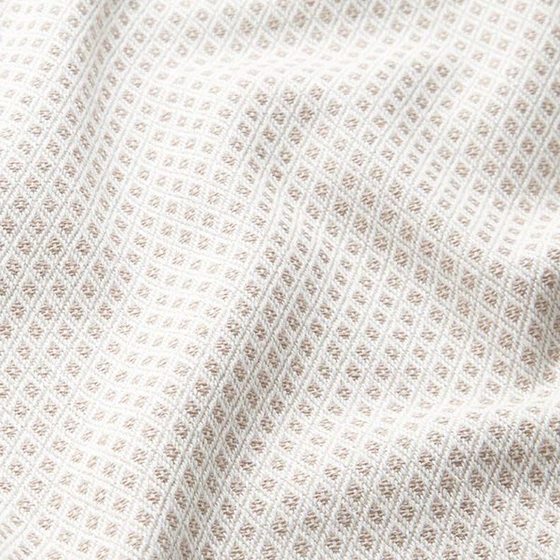 Dekostoff Jacquard kleine Rauten – dunkelbeige,  image number 2