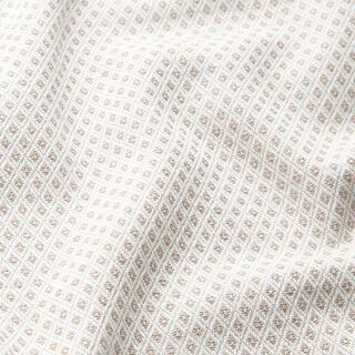 Dekostoff Jacquard kleine Rauten – dunkelbeige, 