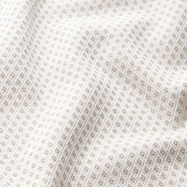 Dekostoff Jacquard kleine Rauten – dunkelbeige