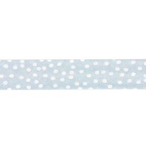 Schrägband verstreute Punkte [20 mm] – babyblau, 