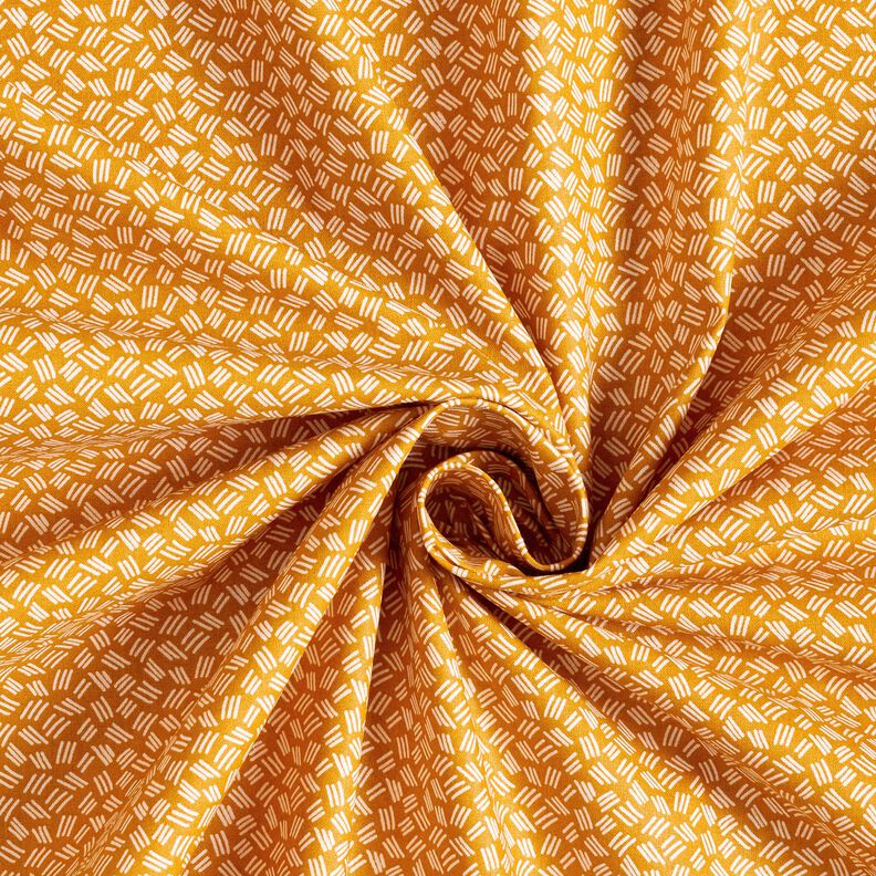 Baumwollstoff Cretonne kleine Striche – currygelb, image number 3