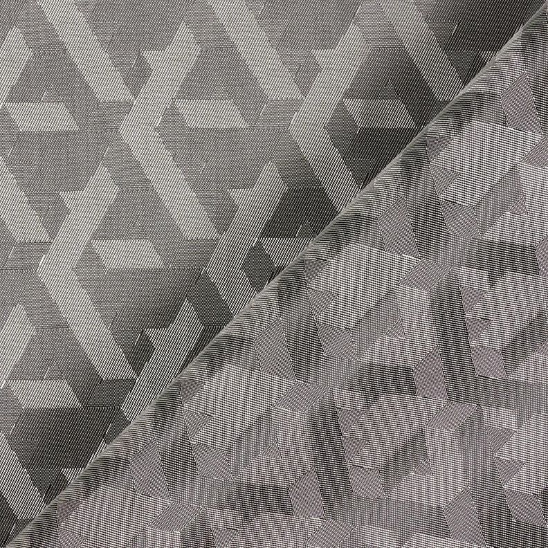 Futterstoff Jacquard geometrische Formen – grau,  image number 4